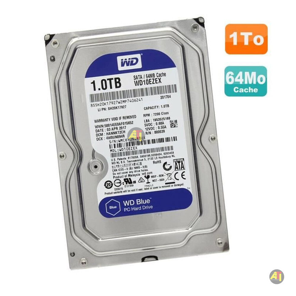 Disque Dure SATA 3.5 1To Western Digital - 2024 - TOGO INFORMATIQUE