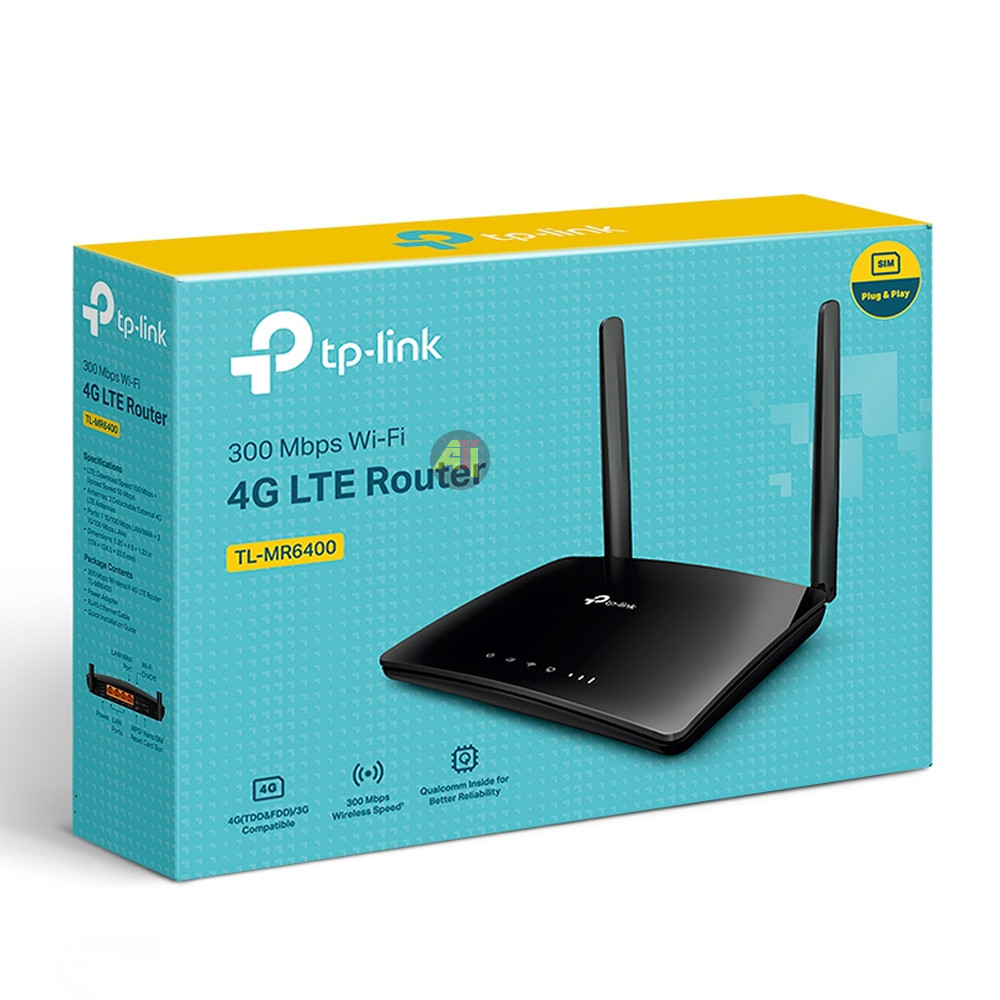 Modem/Routeur 4G LTE WiFi N 300 Mbps - TL-MR6400 Carte SIM - 2024