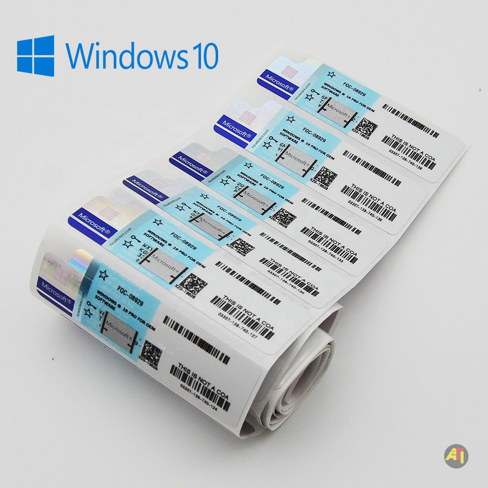 Licence Windows 10 Pro Autocollants - Pour L'activation De Windows