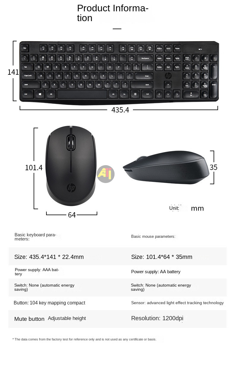 Ensemble Clavier Souris Sans Fil - HP CS10 Noir- AZERTY - 2024 - TOGO  INFORMATIQUE