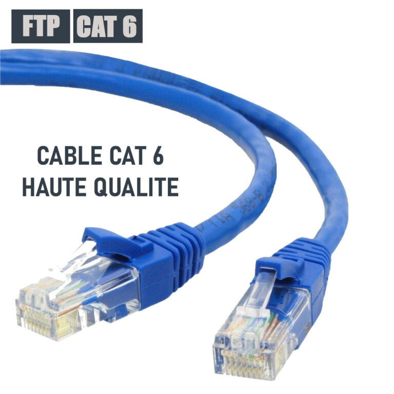 Câble Réseau RJ45 Catégorie 6 FTP - Préserti (1 Mètre, 3 Mètres, 5 ...