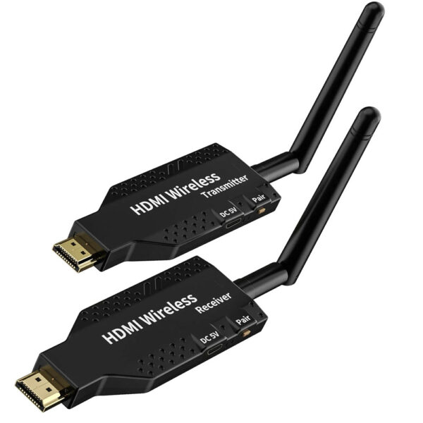 50 mètres - Wireless HDMI - Transmetteur HDMI Sans fil - Rallonge HDMI - Émetteur et récepteur vidéo Sans fil 5Ghz Pour Caméra, TV, Ordinateur, Video Projecteur, Portée : 50m – Image 3