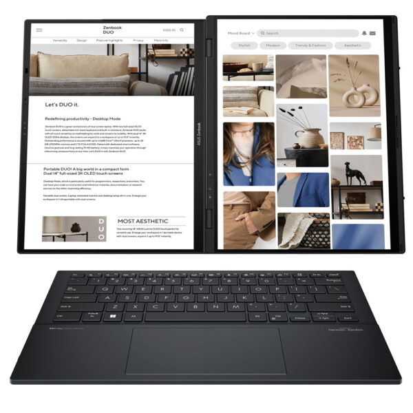 ASUS Zenbook DUO Intel Ultra 7-155H 16Go LPDDR5X / 1To SSD PCIe Gen4 M.2 SSD - Double Écran tactile WQ+ OLED, 14 pouces- UX8406MA – Image 4