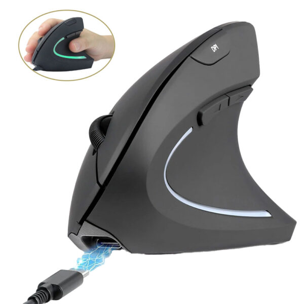 JSY-5 2.4G Interface USB - Souris optique verticale et ergonomique - Rechargeable 1200dpi – Image 2
