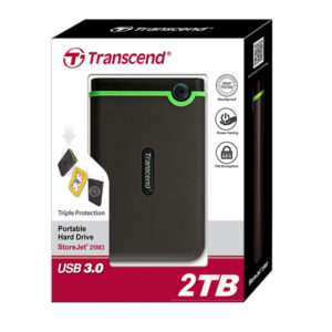 2To - TRANSCEND StoreJet 25M3 - Disque dure externe, Antichoc, USB 3.1