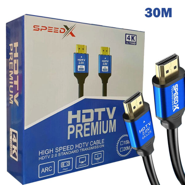 Câble HDMI Prémium HDTV 4K High Speed - 1.5m | 3m | 5m | 10m | 15m | 20m | 30m – Image 2