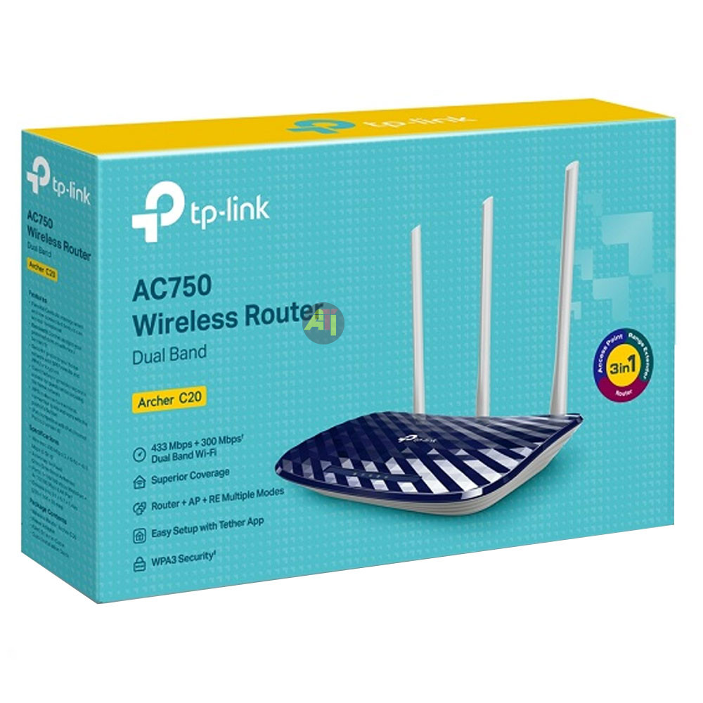 AC750 ARCHERC2 Archer C20 - Routeur WiFi bi-bande AC750 Mbps | Routeur - Répéteur - Point d'accès – Image 2