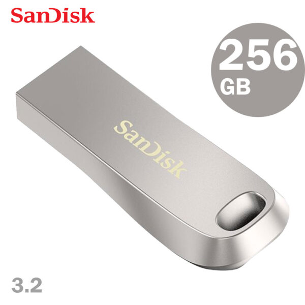 Clé USB 256 Go - SanDisk Ultra Luxe USB 3.2 Gen 1 - Rapidité optimale | Boitier Métallique – Image 2