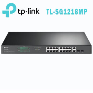 TP-Link TL-SG1218MP - Switch 16 Ports RJ45 Gigabit PoE+ | 2 Ports RJ45 Gigabit non-PoE | 2 Slots Gigabit SFP