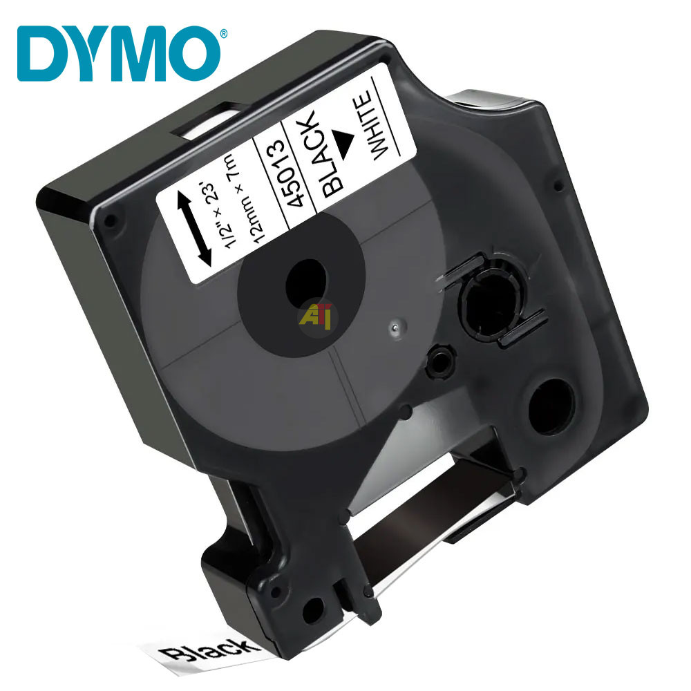 RubanDymo45013 Ruban Dymo D1 - 12mm x 7m Noir sur Blanc Pour Étiqueteuses Dymo (Ref:415013-S0720530) – Image 2