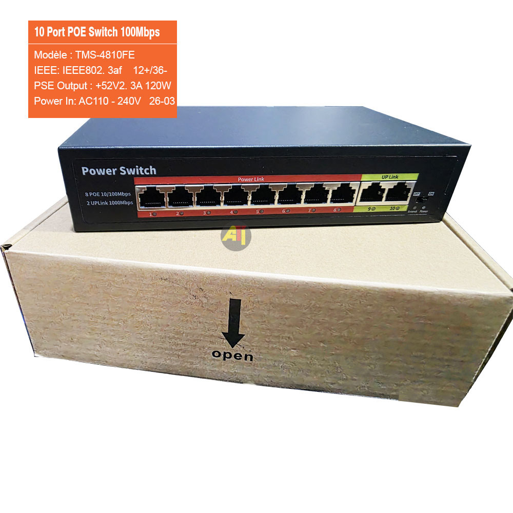 TMS 1048FE Switch 8 Ports POE 10/100 Mbps + 2 Ports Uplink 10/100/100 Mbps | TMS-4810FE – Image 5