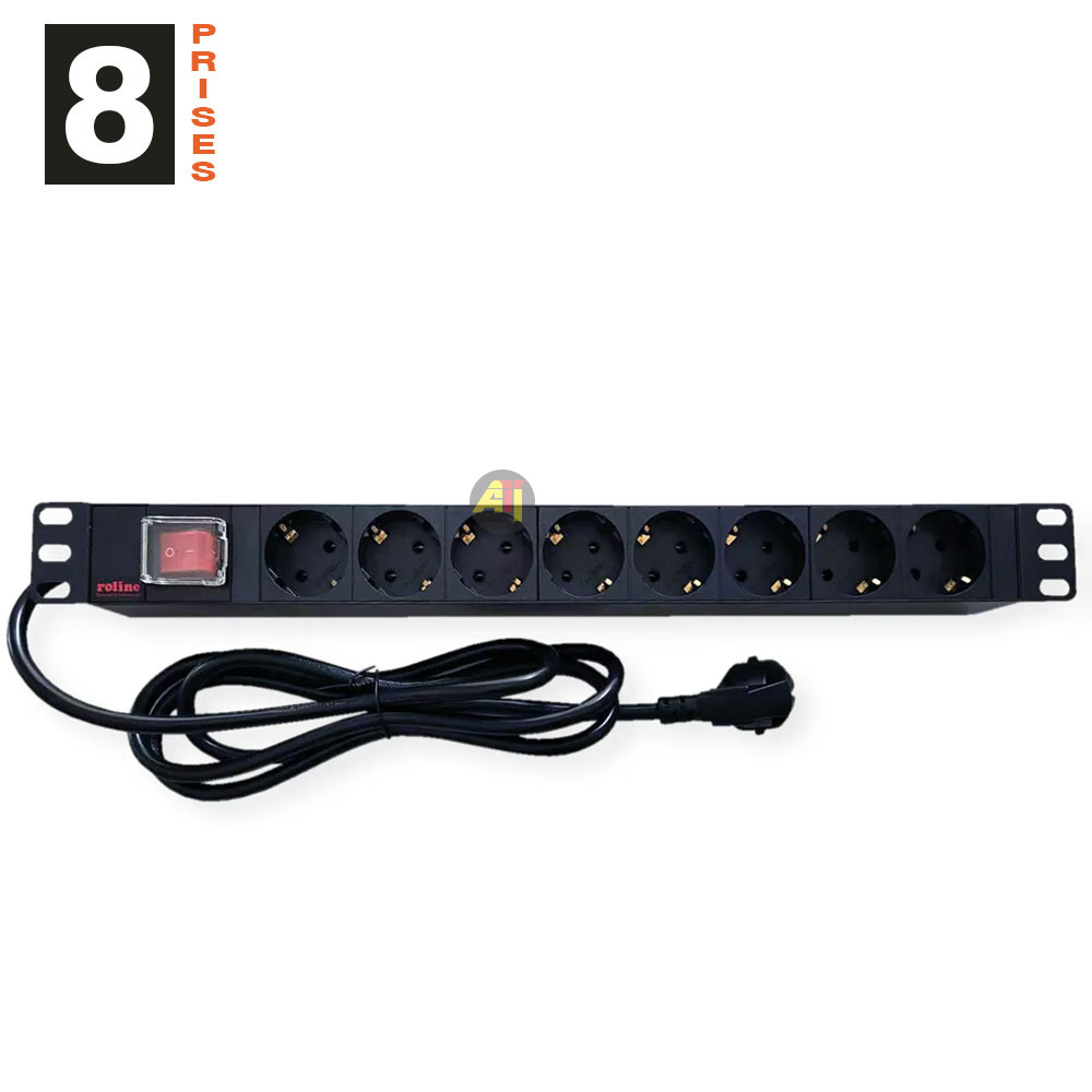 pdu 8prises 4 PDU/Multiprise Electrique 8 Prises Rackable - 19 Pouces (1U) – Image 4