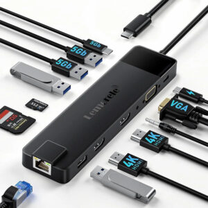 LEMORELE TC100 Lemorele TC100 | Station d'Acceuil, Docking Station | Hub Multiport 13-en-1