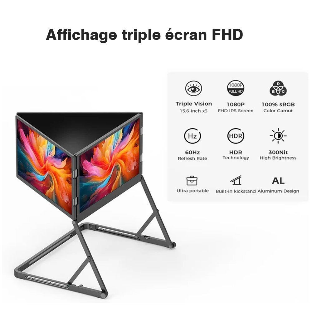 v2com Q1 3 V2com Q1 - Quad-Screen | Écran d'extension pour ordinateur portable – Image 5
