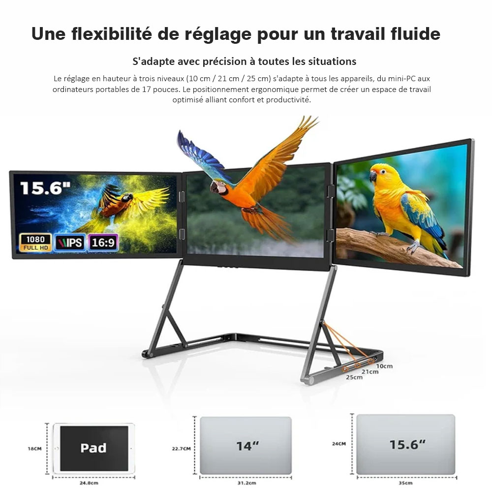v2com Q1 V2com Q1 - Quad-Screen | Écran d'extension pour ordinateur portable – Image 3
