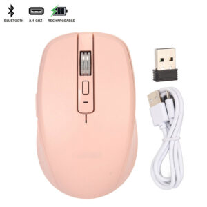 Q211 | Souris Optique sans fil Rechargeable Bluetooth+2.4Ghz
